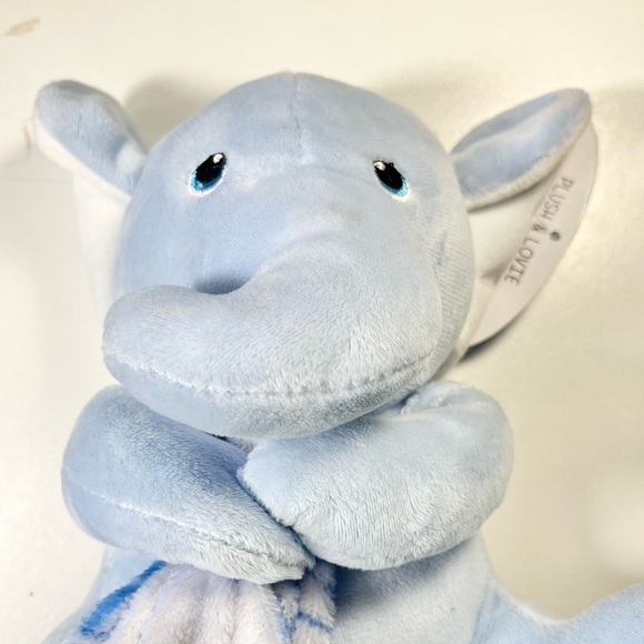 Plush and Lovie elephant security blanket plus lovey - Picture 4 of 6
